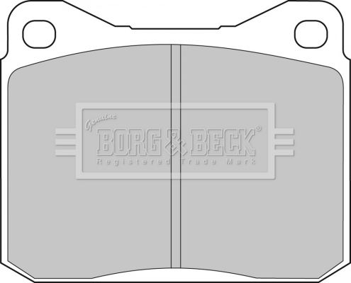 BORG & BECK Комплект тормозных колодок, дисковый тормоз BBP1057